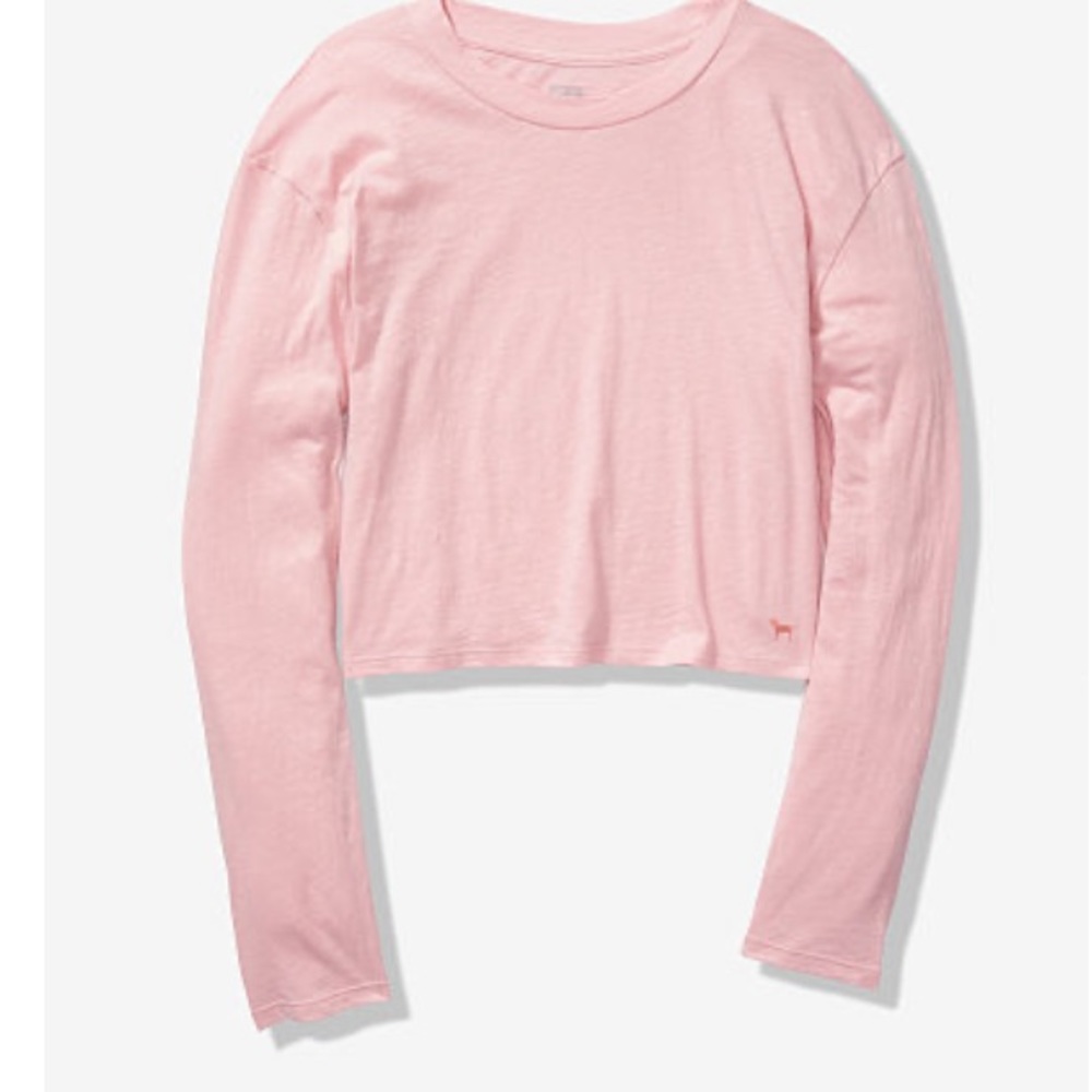 PINK- LONGSLEVE CROP TOP